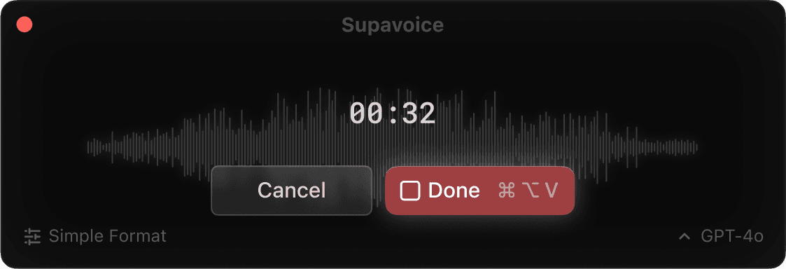 Supavoice App Interface